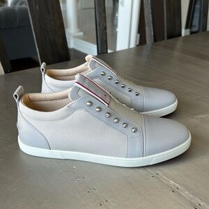 Christian Louboutin f.a.v. Fav fique sneaker vontade flat goose gray grey sz 44